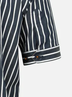 Aire Navy Overhemd Korte Mouw