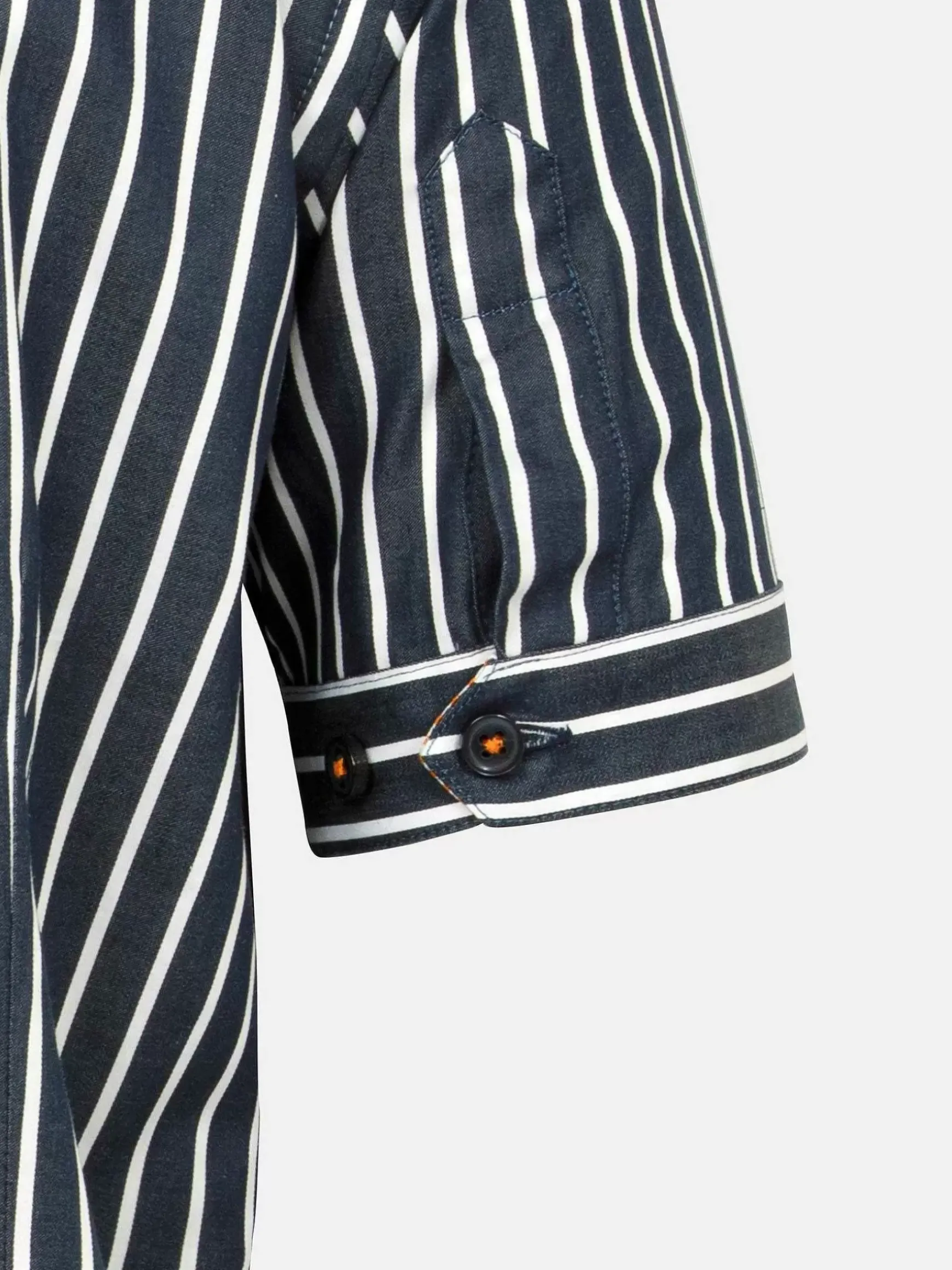 Aire Navy Overhemd Korte Mouw