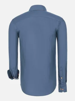 Ales Solid Structured Anthracite Overhemd Lange Mouw