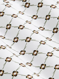 Alicante White Floral Print Overhemd Lange Mouw