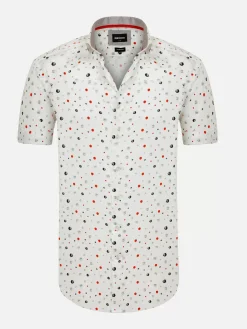 Asher Tailored Fit White Overhemd