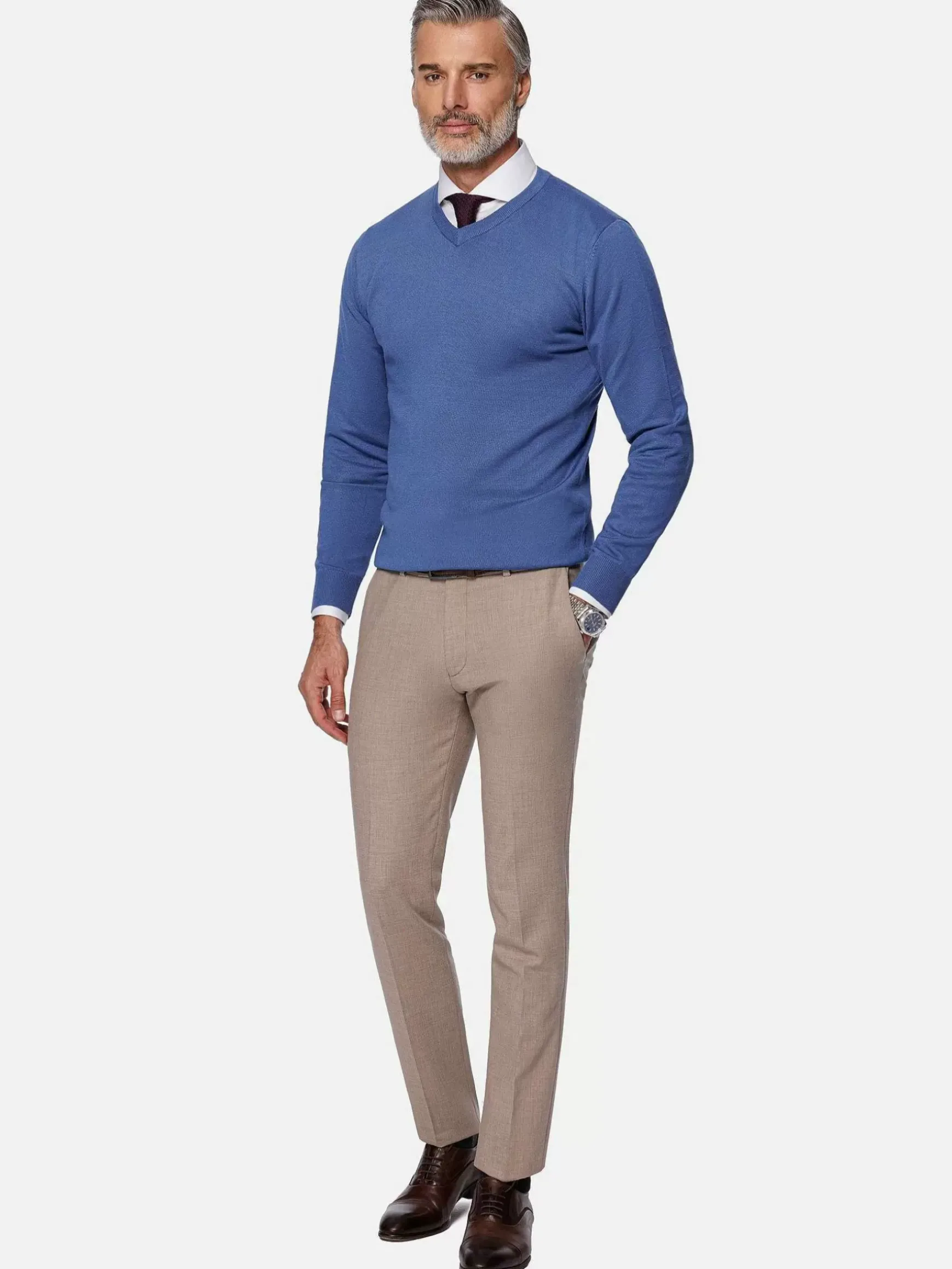 Athens V-Neck Royal Blue Sweater