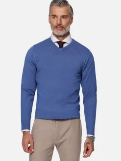 Athens V-Neck Royal Blue Sweater