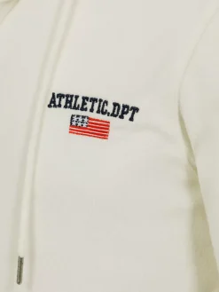 Avery Full Zipped White Hoodie Shorts Set