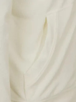 Avery Full Zipped White Hoodie Shorts Set