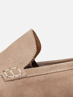 Beige Suede Loafer Schoenen