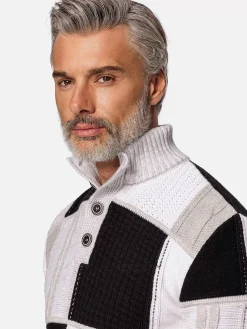 Cambridge Pattern Black White Truien