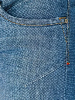 Carinal Mini Check Slim Fit Navy Jeans