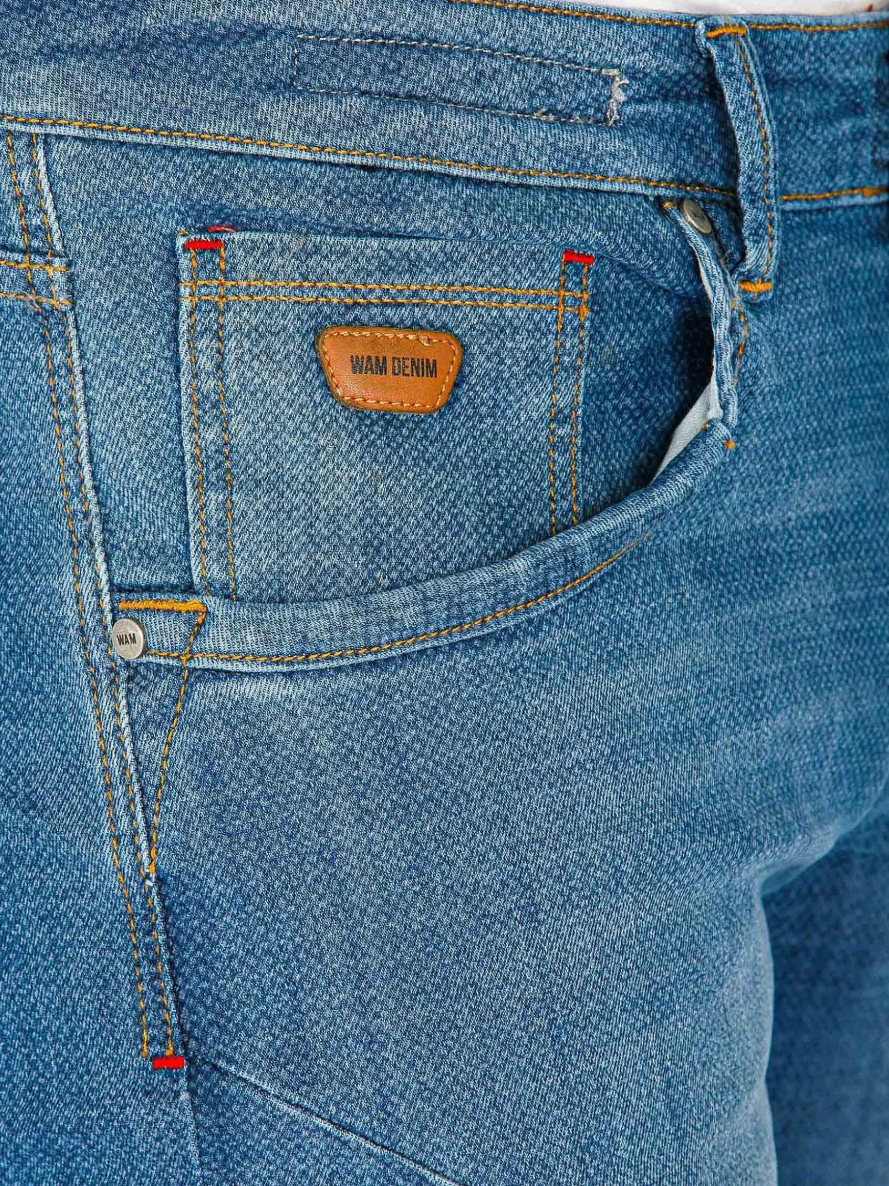 Carinal Mini Check Slim Fit Navy Jeans