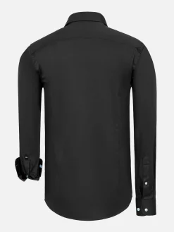 Catalina Anthracite Solid Overhemd Lange Mouw