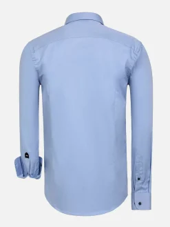 Catalina Blue Solid Overhemd Lange Mouw