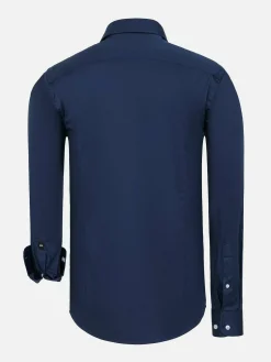 Catalina Navy Solid Overhemd Lange Mouw