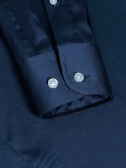 Catalina Navy Solid Overhemd Lange Mouw