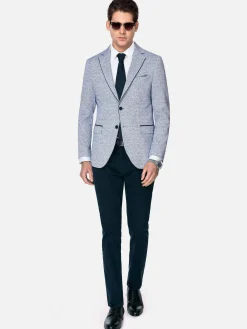 Catania Modern Fit White Navy Colbert