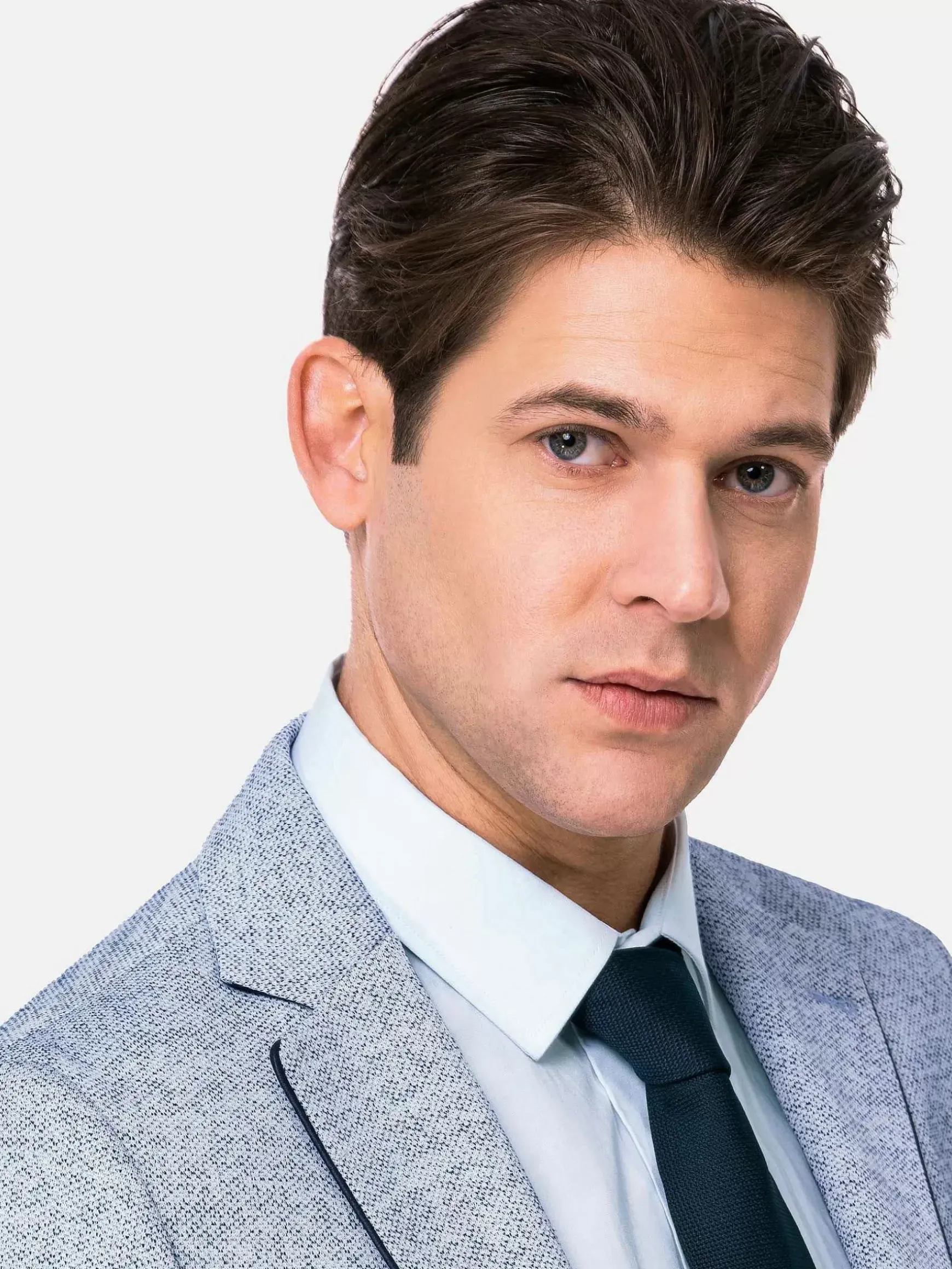 Catania Modern Fit White Navy Colbert