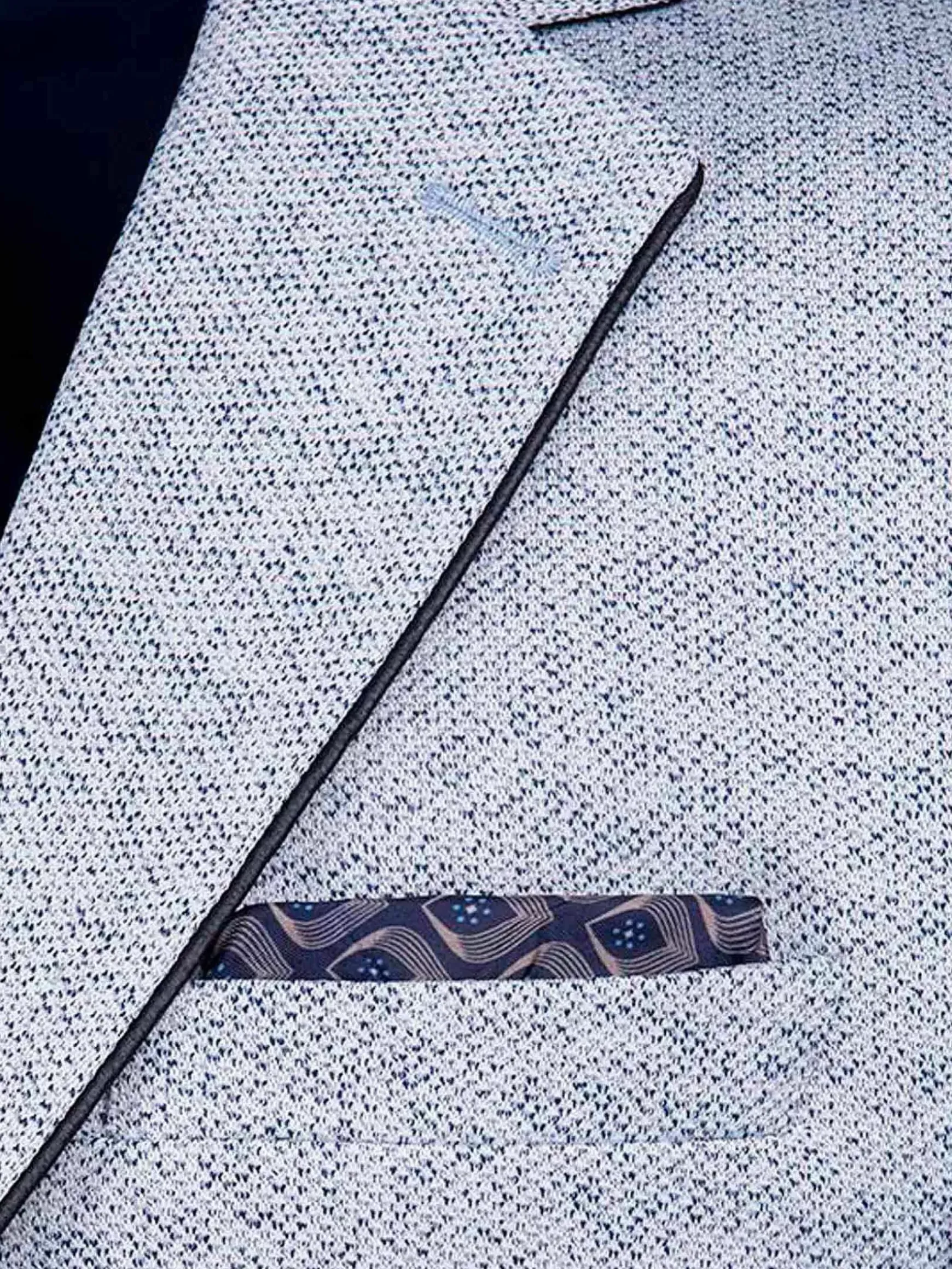 Catania Modern Fit White Navy Colbert