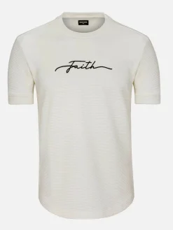 Dambas Signature Crew Neck T-Shirt Off White