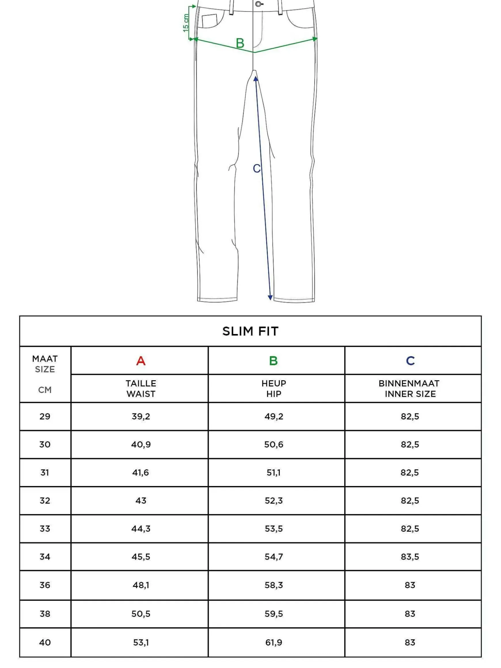 Dickinson Tailored Fit Light Navy Jeans