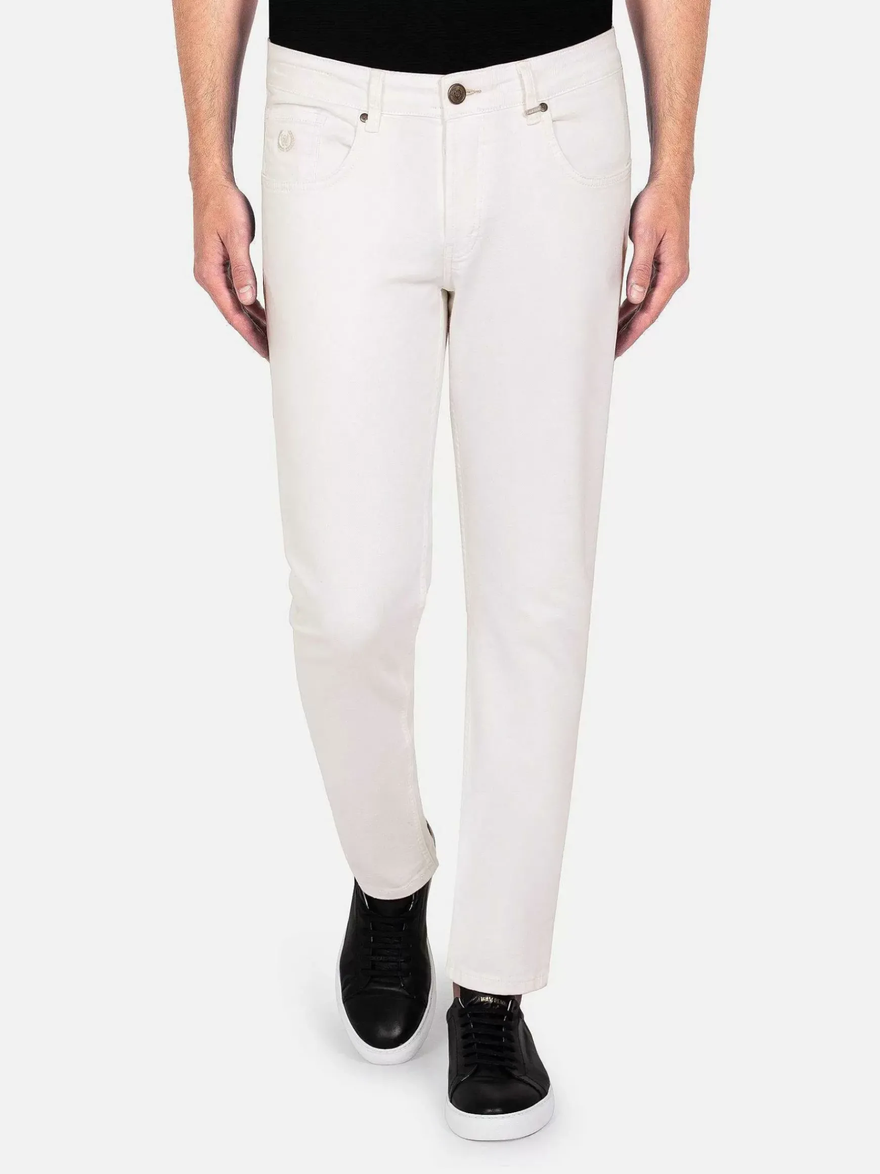 Digorgio Slim Fit Off White Jeans