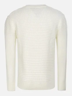 Dover Slim Fit V-Neck Off-White Truien