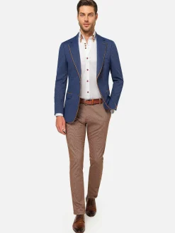 Dwayne Notched Lapel Light Navy Colbert