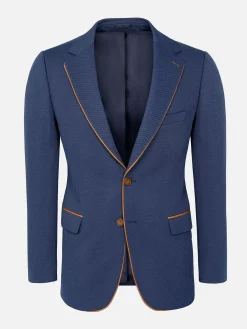 Dwayne Notched Lapel Light Navy Colbert
