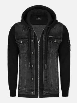 Echten Slim Fit Hoodie Black Vesten