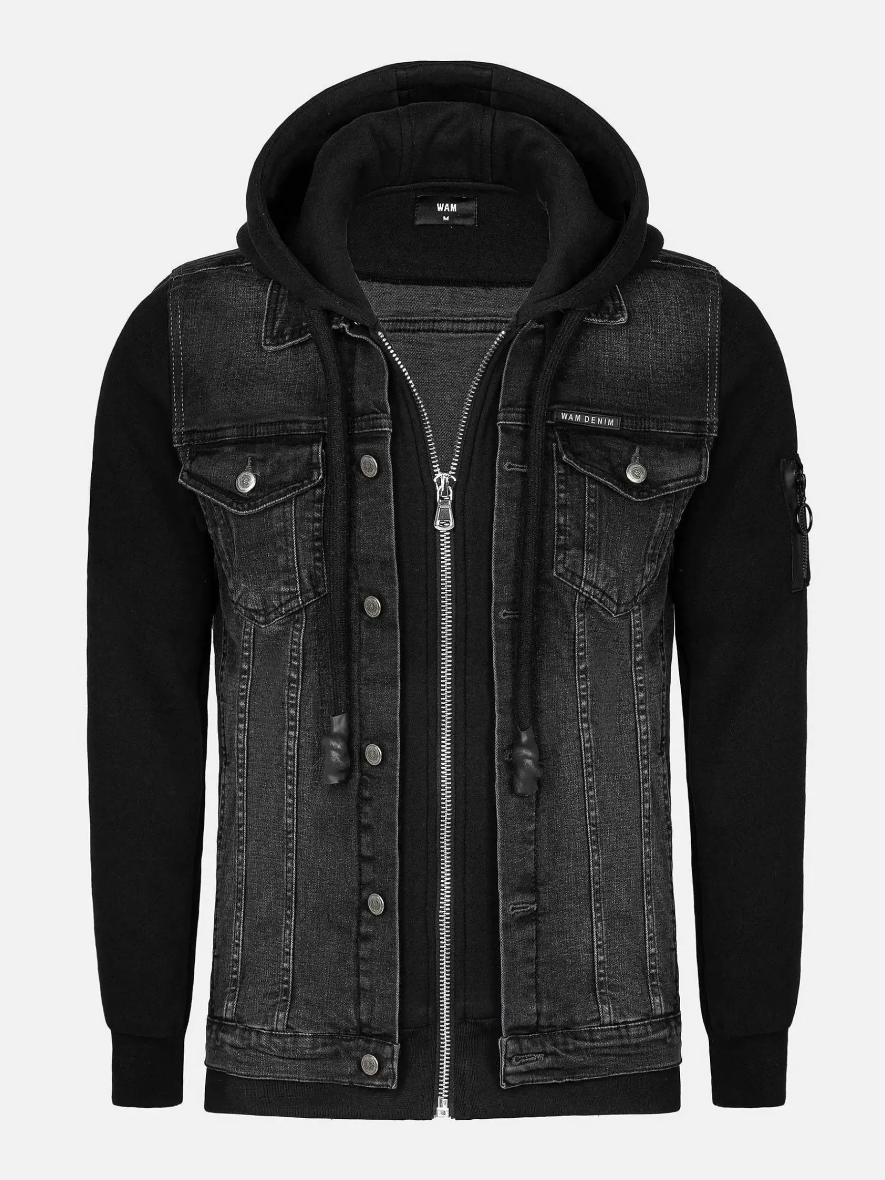 Echten Slim Fit Hoodie Black Vesten