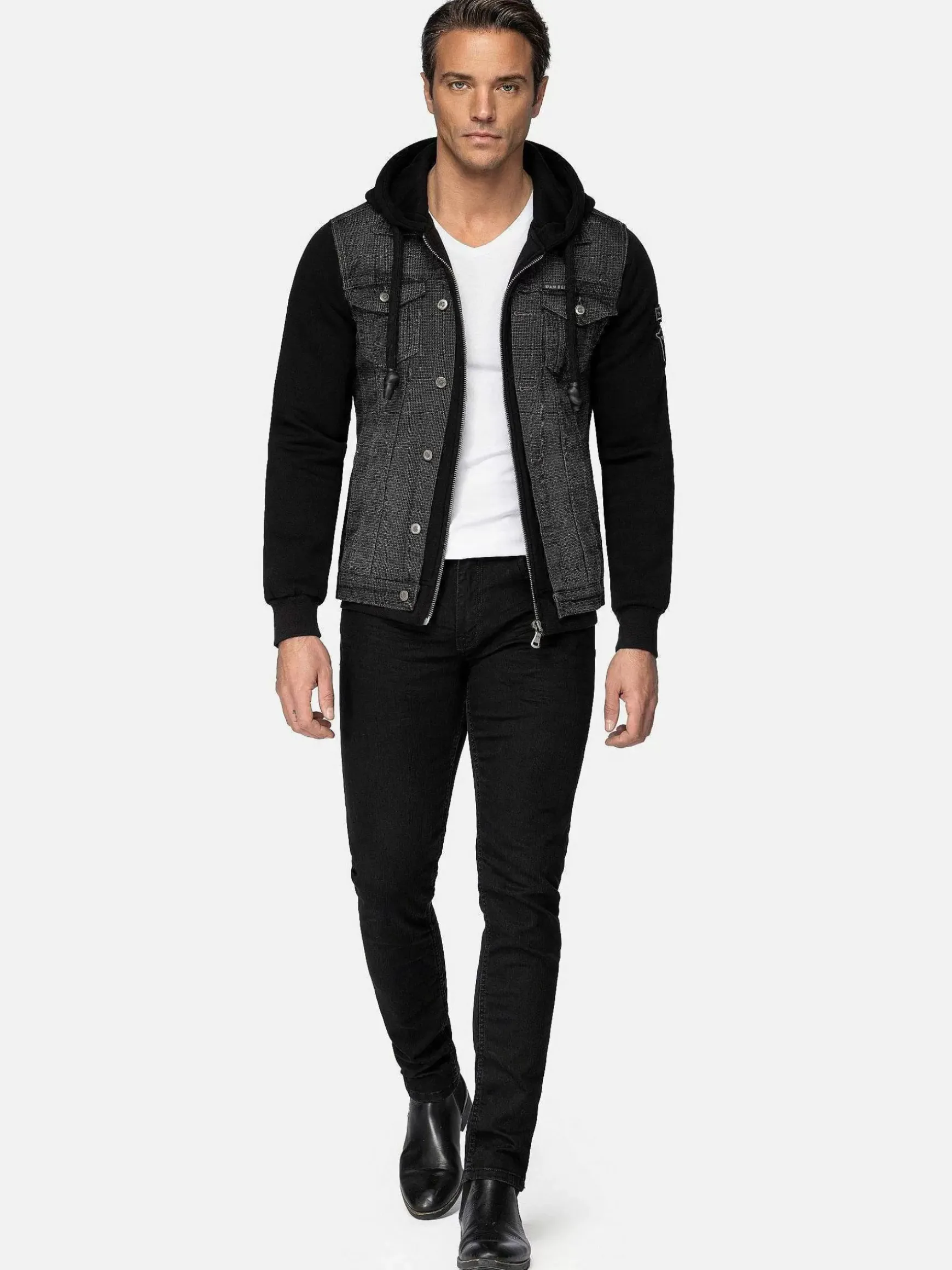 Echten Slim Fit Hoodie Black Vesten