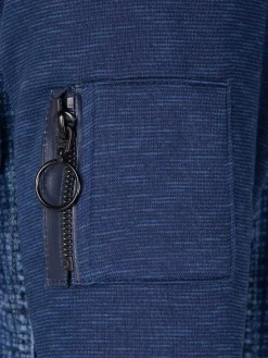 Echten Slim Fit Hoodie Navy Vesten