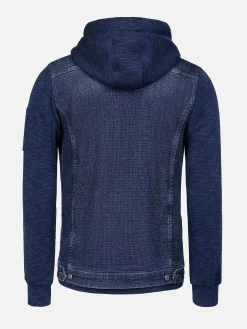 Echten Slim Fit Hoodie Navy Vesten