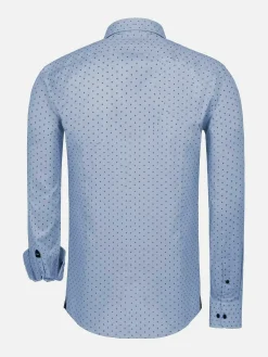 Emiliano Slim Fit Blue Overhemd Lange Mouw