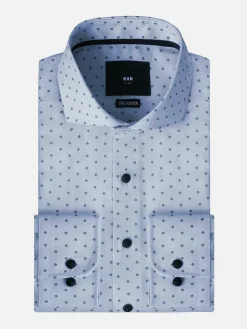 Emiliano Slim Fit Blue Overhemd Lange Mouw