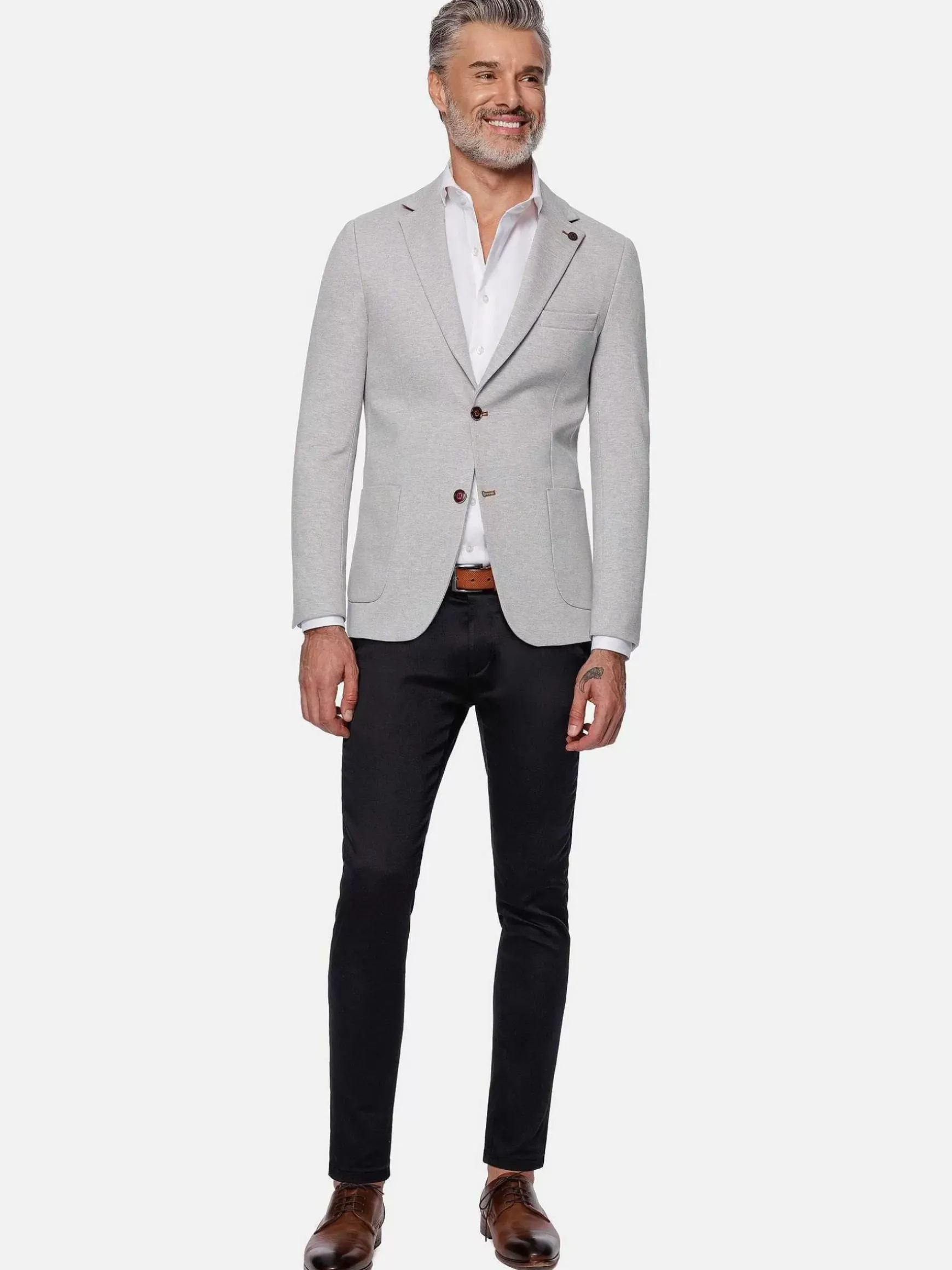 Engima Patch Pocket Slim Light Grey Colbert