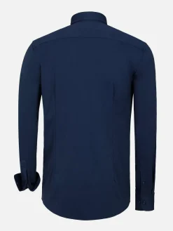 Everest Stretched Navy Overhemd Lange Mouw