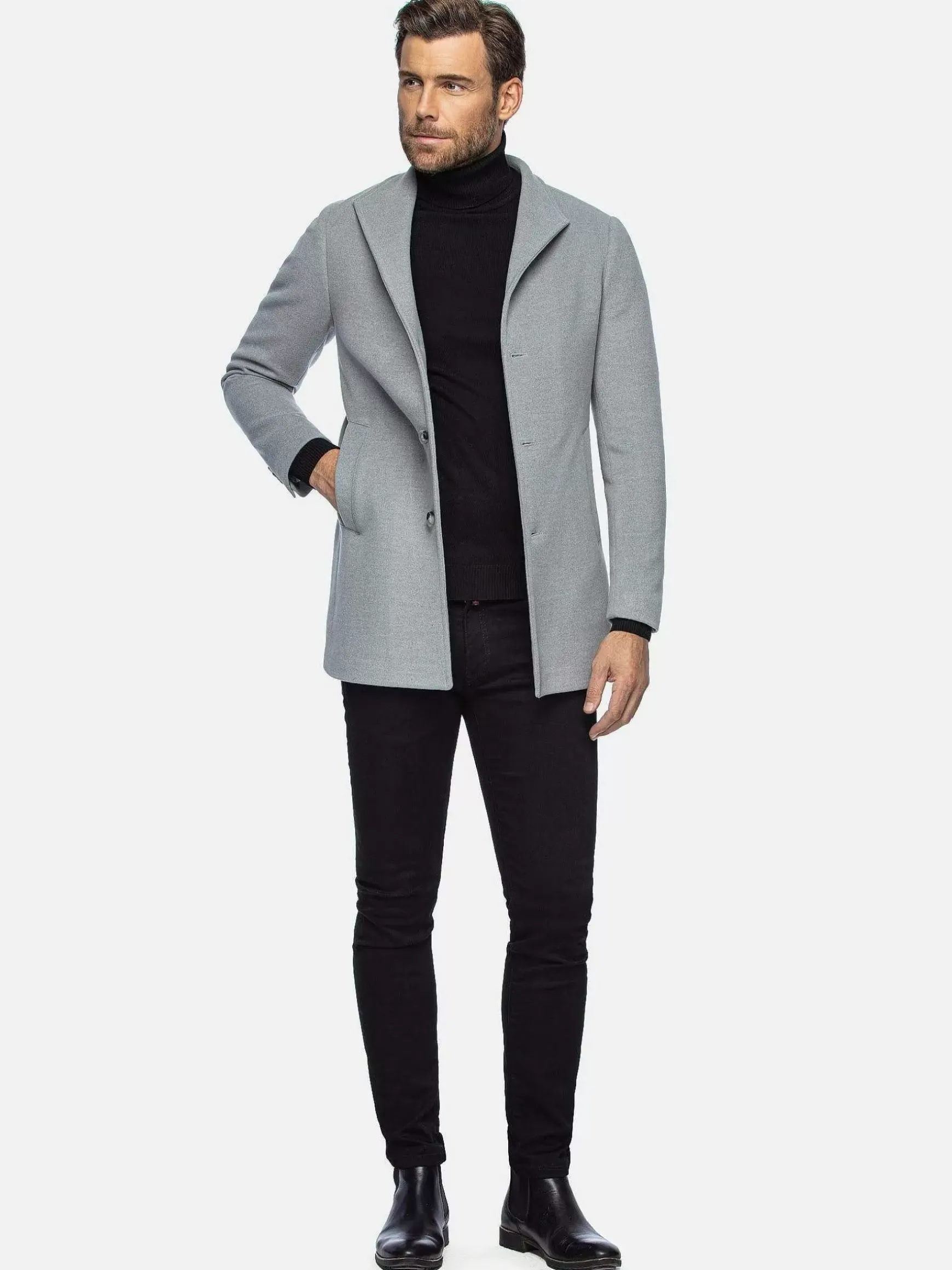 Franklin Three Button Casual Grey Mantelassen