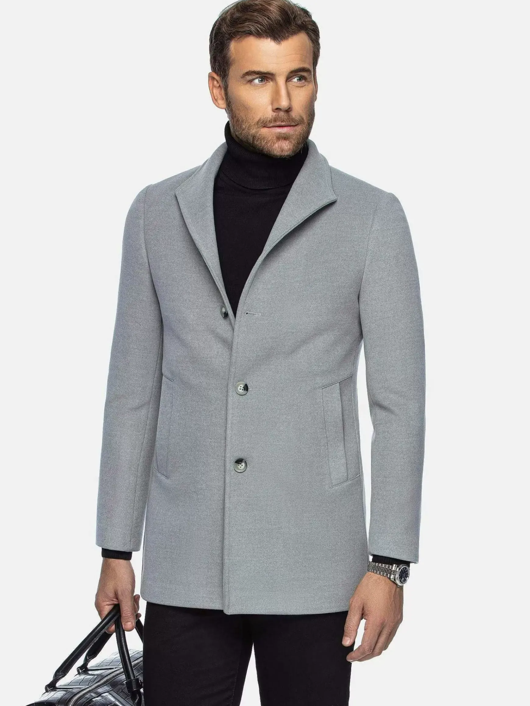 Franklin Three Button Casual Grey Mantelassen