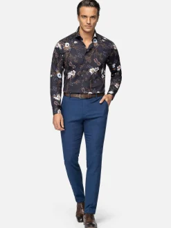 Gimont Slim Fit Navy Pantalon