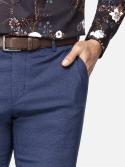 Gimont Slim Fit Navy Pantalon