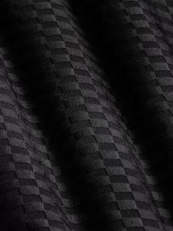 Gonzsles Black Zipper Polo