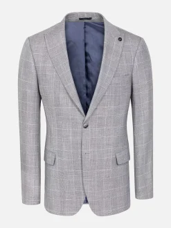Ground Checkered Slim Fit Grey Colbert