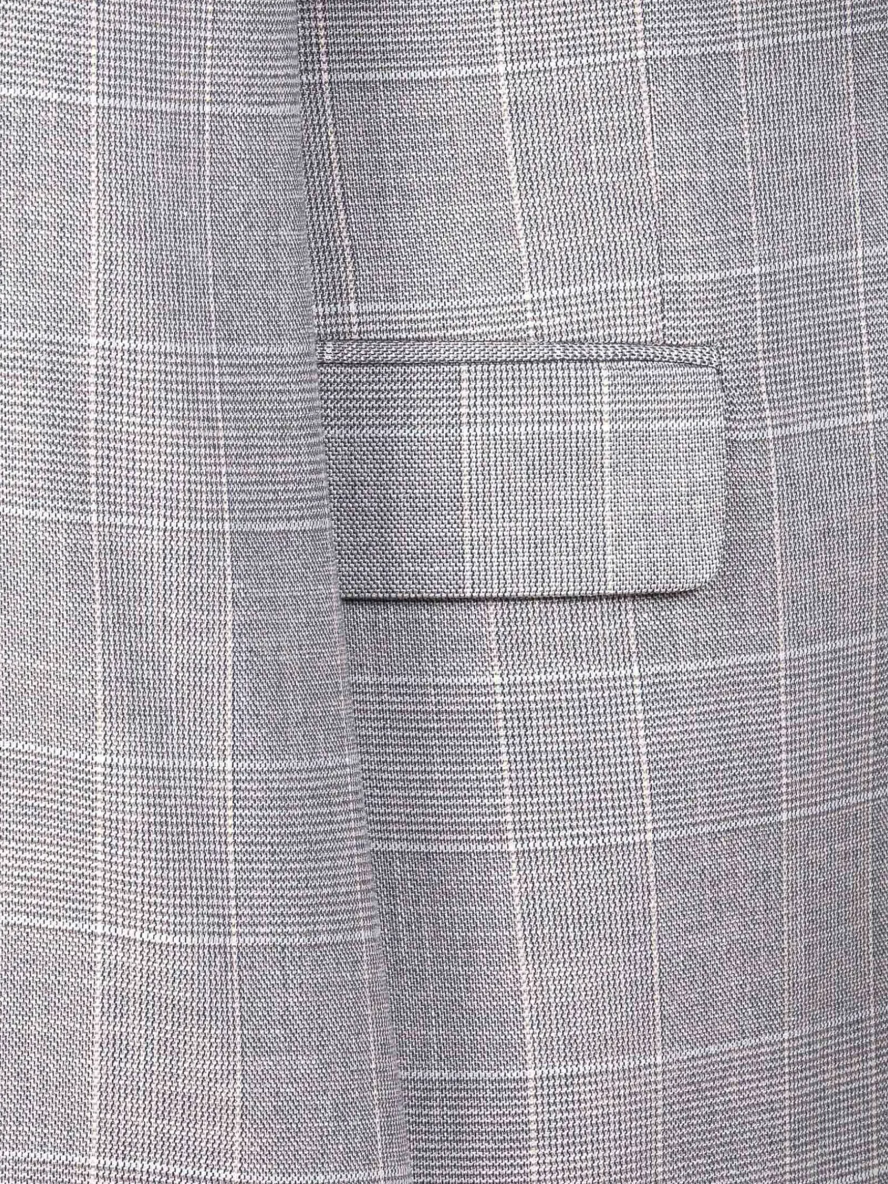 Ground Checkered Slim Fit Grey Colbert