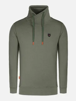 Hawaiian High Neck Khaki Sweater