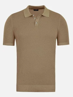Henry Pique Knit Brown Polo