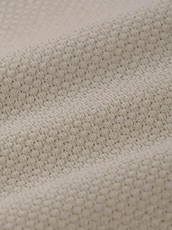 Henry Pique Knit Light Beige Polo