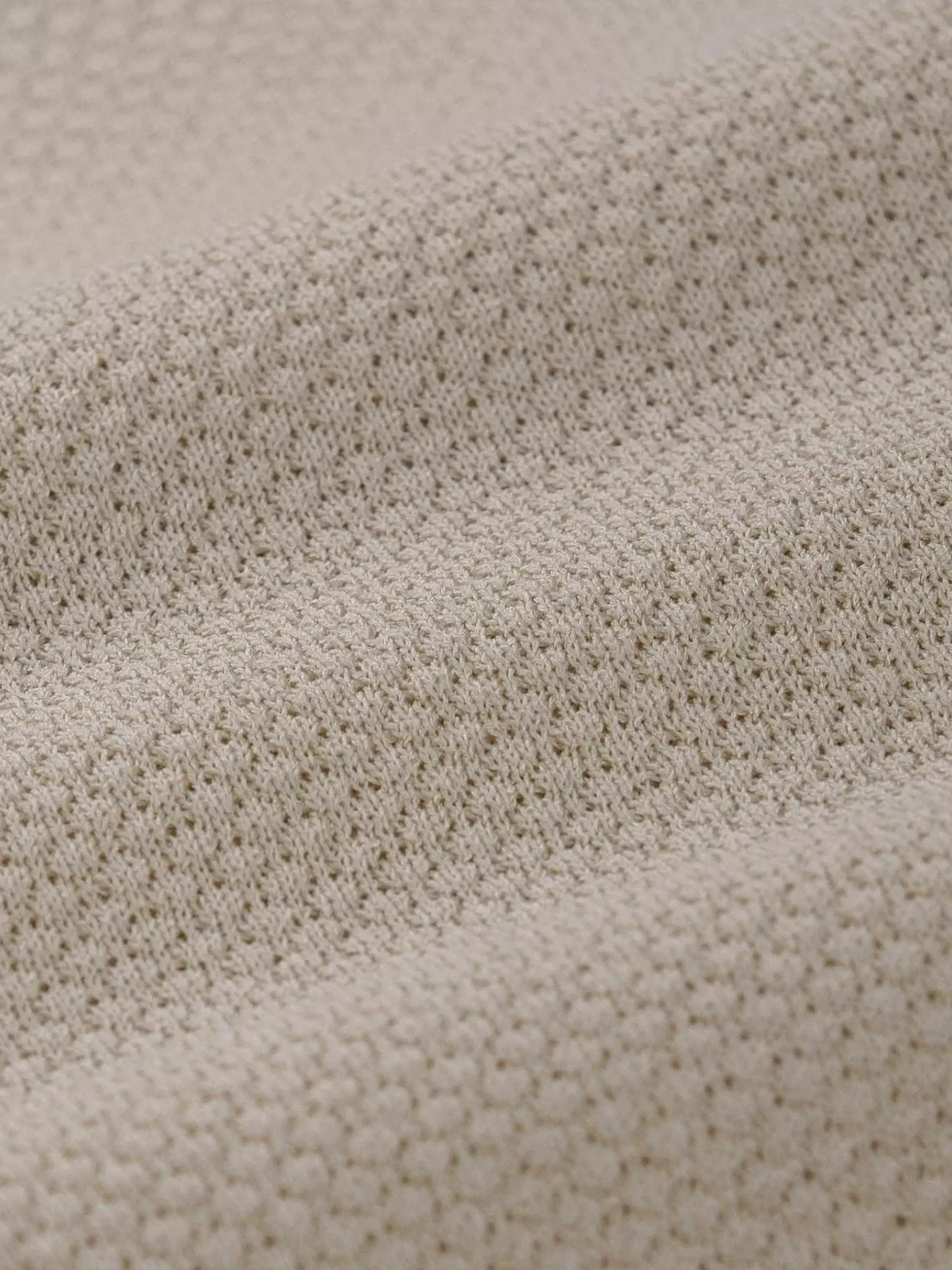 Henry Pique Knit Light Beige Polo