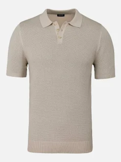 Henry Pique Knit Light Beige Polo