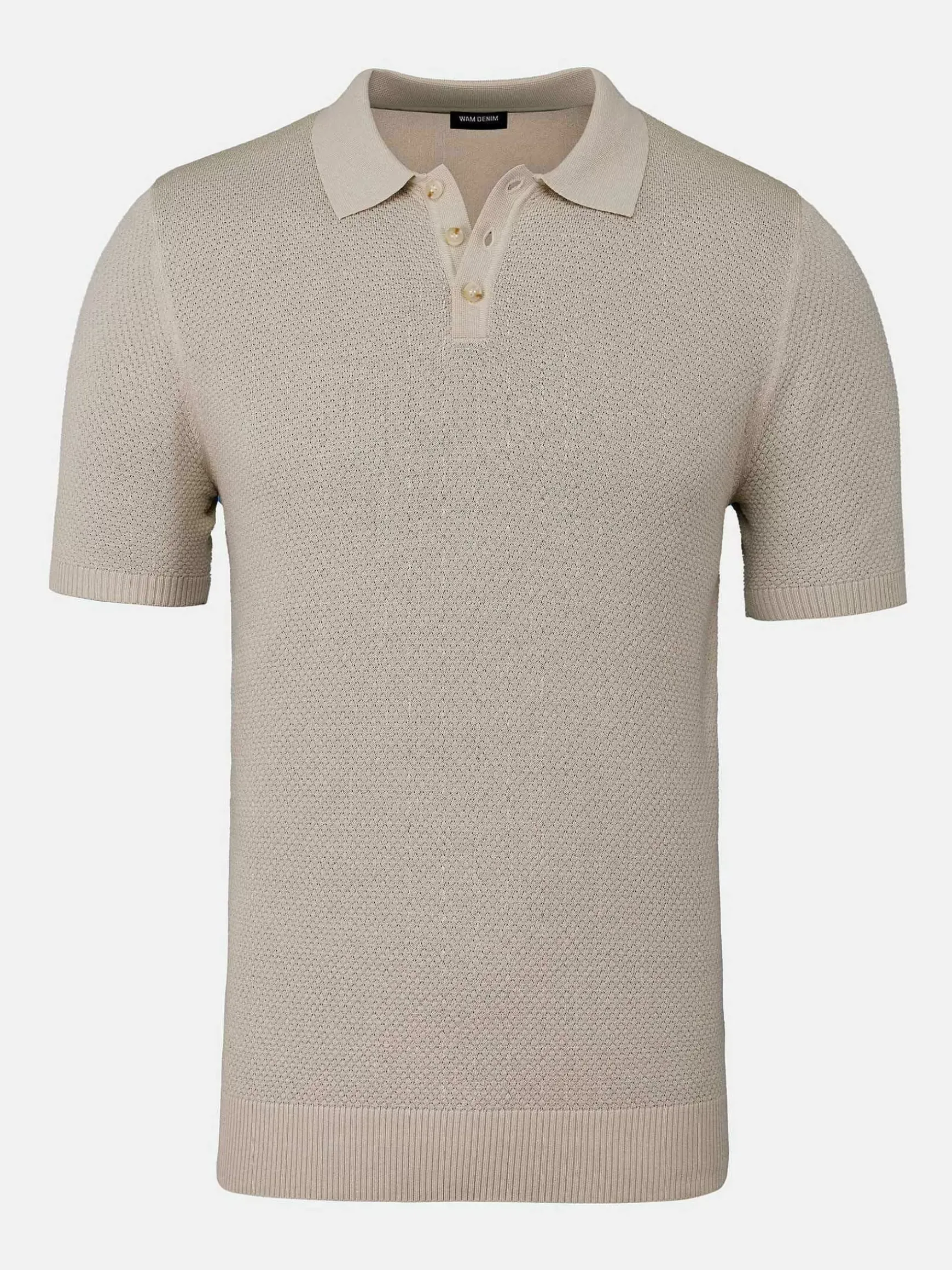Henry Pique Knit Light Beige Polo