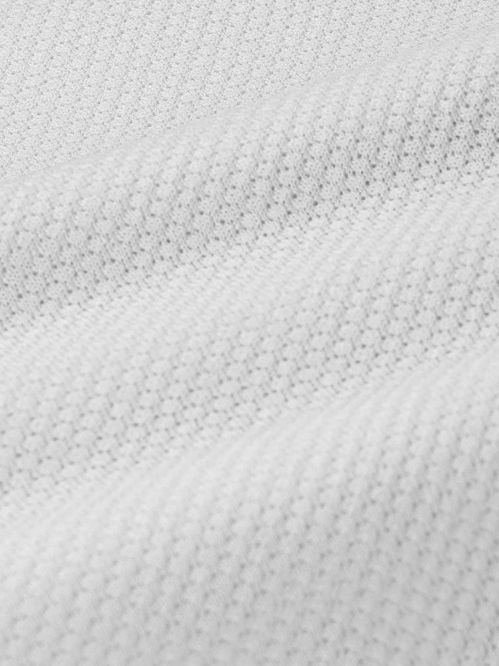 Henry Pique Knit White Polo