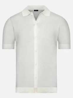 James Full Button-Down White Polo